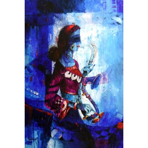 Janisar Ali, 24 x 36 Inch, Acrylic on Canvas, Figurative Painting, AC-NAL-038